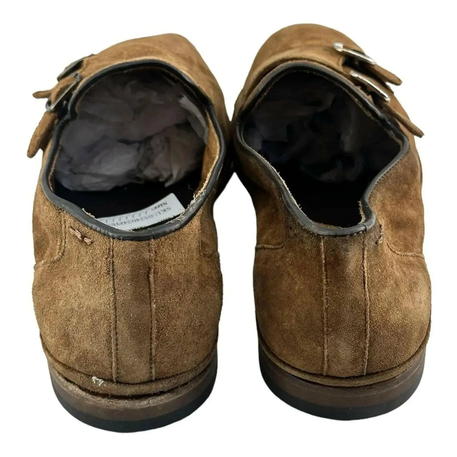ALEXANDER HOTTO Vintage Effect  Double Monk   strap Loafer (Men's )