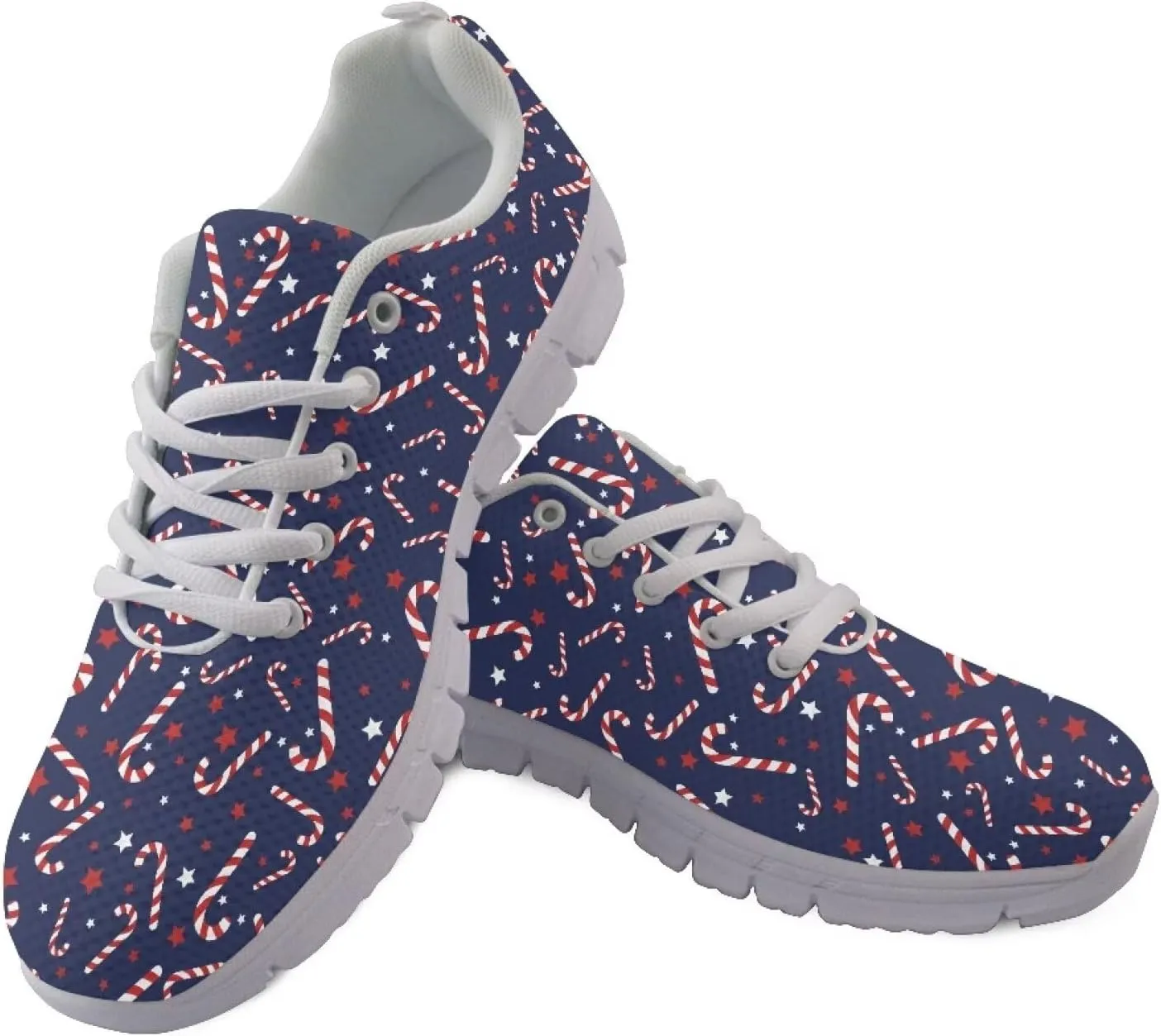 AmzPrint Women Men Walking Running Shoes White Sole Athletic Shoes for Women Men Fashion Casual Sneakers Size 5.5-13.5 Us