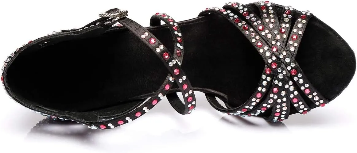 Ballroom Dancing Shoes for Women Sparkle Rhinestones Wedding Prom Sandals