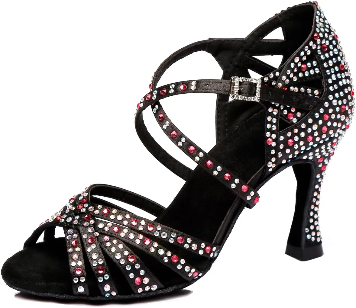 Ballroom Dancing Shoes for Women Sparkle Rhinestones Wedding Prom Sandals