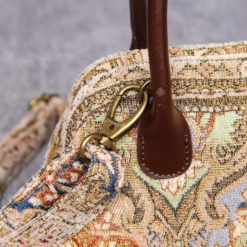 Carpet Handbag Golden Age Beige