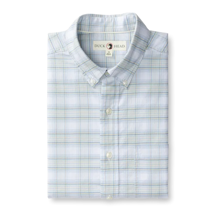 Cotton Oxford Sport Shirt | Raney Plaid | Duck Head