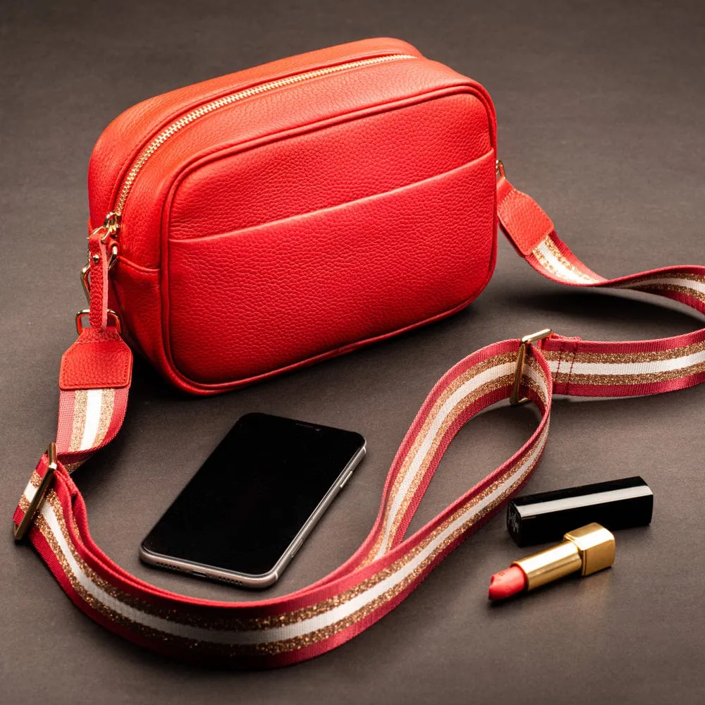 Cross Body Camera Bag - Red