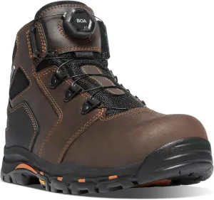 Danner Vicious 4.5 Composite Toe Work Boots for Men - Full-Grain Leather with Breathable Gore-Tex Lining, Speed Lace System & Non Slip Heel Outsole