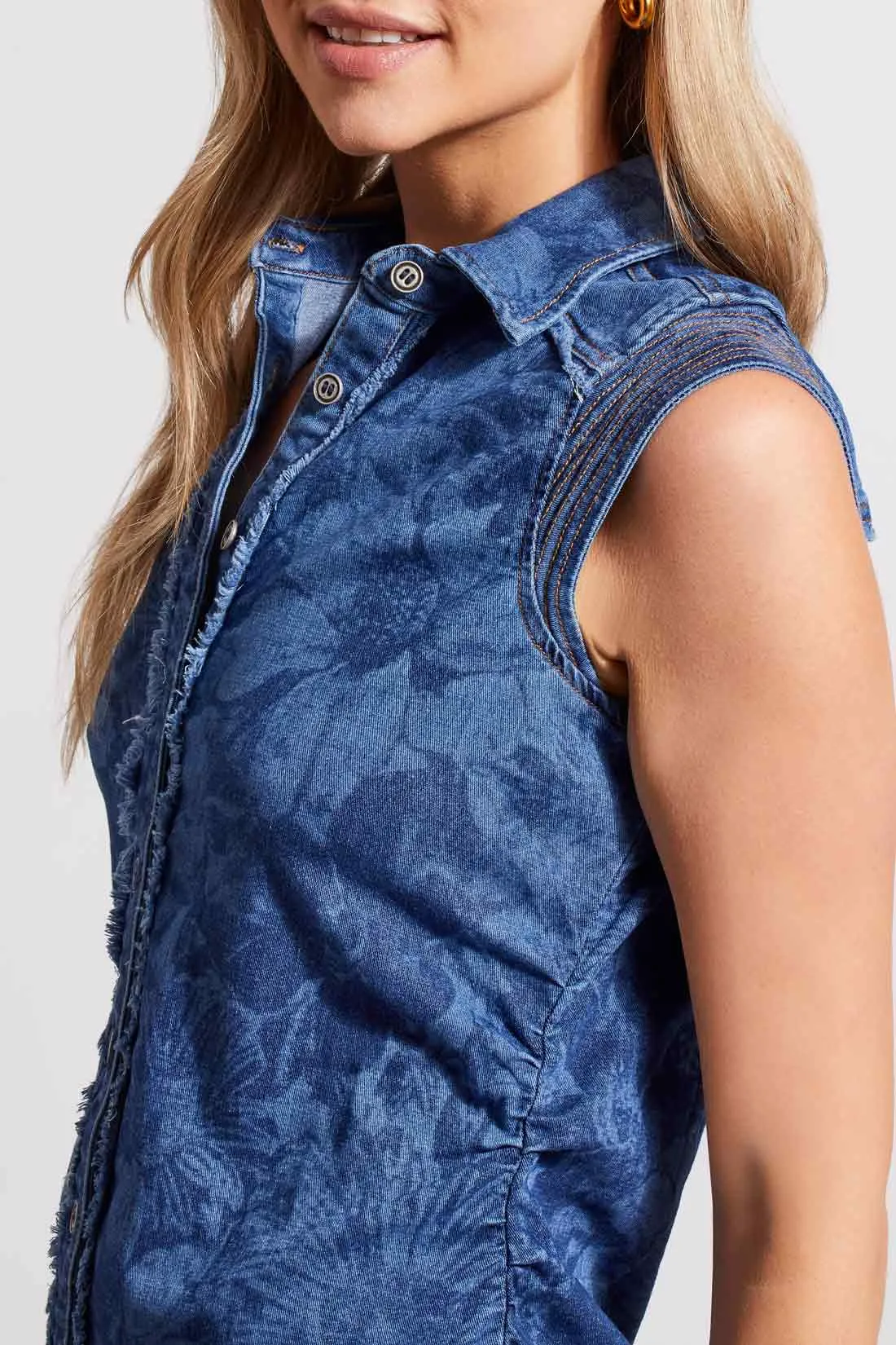 Dress Tribal denim Ocean Blue