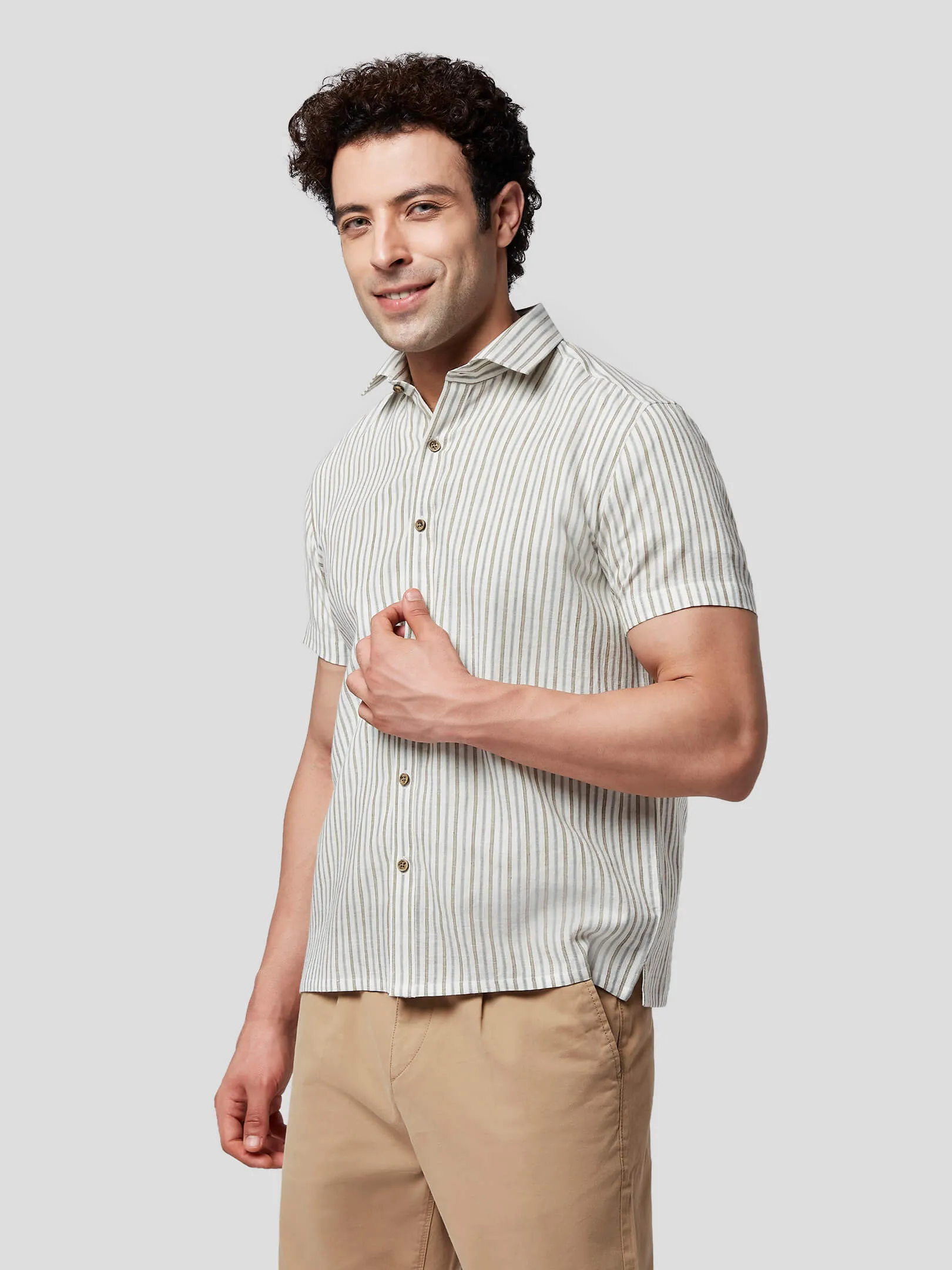 Escape Khadi Stripe Shirt