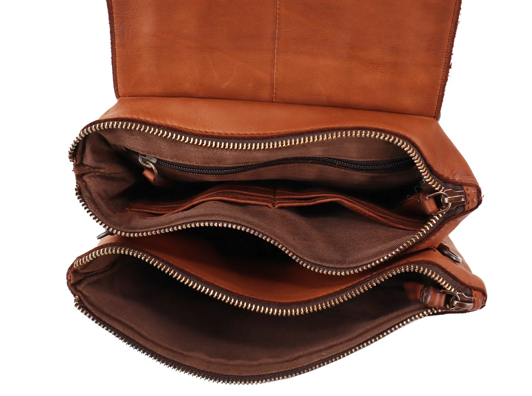 Esther Leather Crossbody - Tobacco