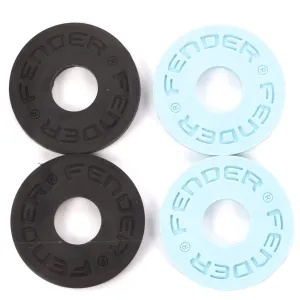 Fender Strap Blocks 4-Pack 2 Black/2 Daphne Blue