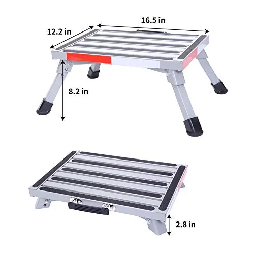 Folding Platform Step w/ Non-Slip Feet.