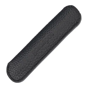 Goldspot Mini Single Pen Leather Sleeve in Pebbled Black