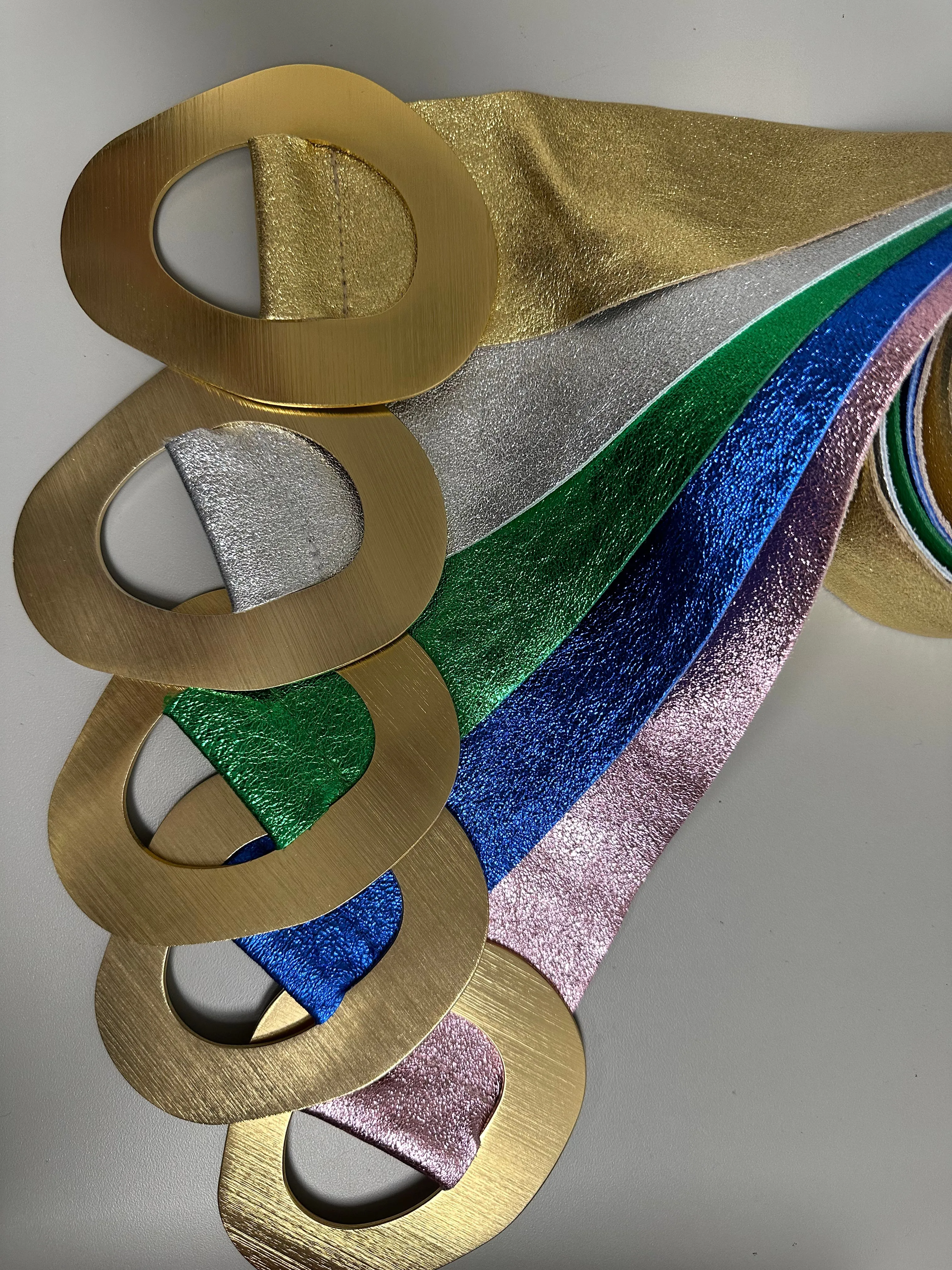 Gorgeous Metallic Leather Belt