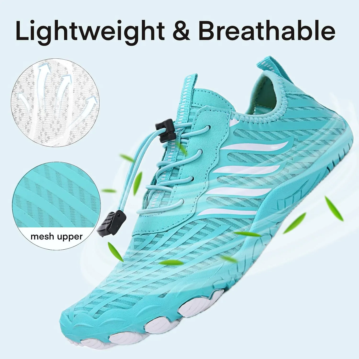 Hike Barefoot Shoes for Women Men, Water Shoes with Wide Toe Box, Non-Slip & Quick Dry Breathable Beach Pool Aqua Swim Surf Walking Shoes