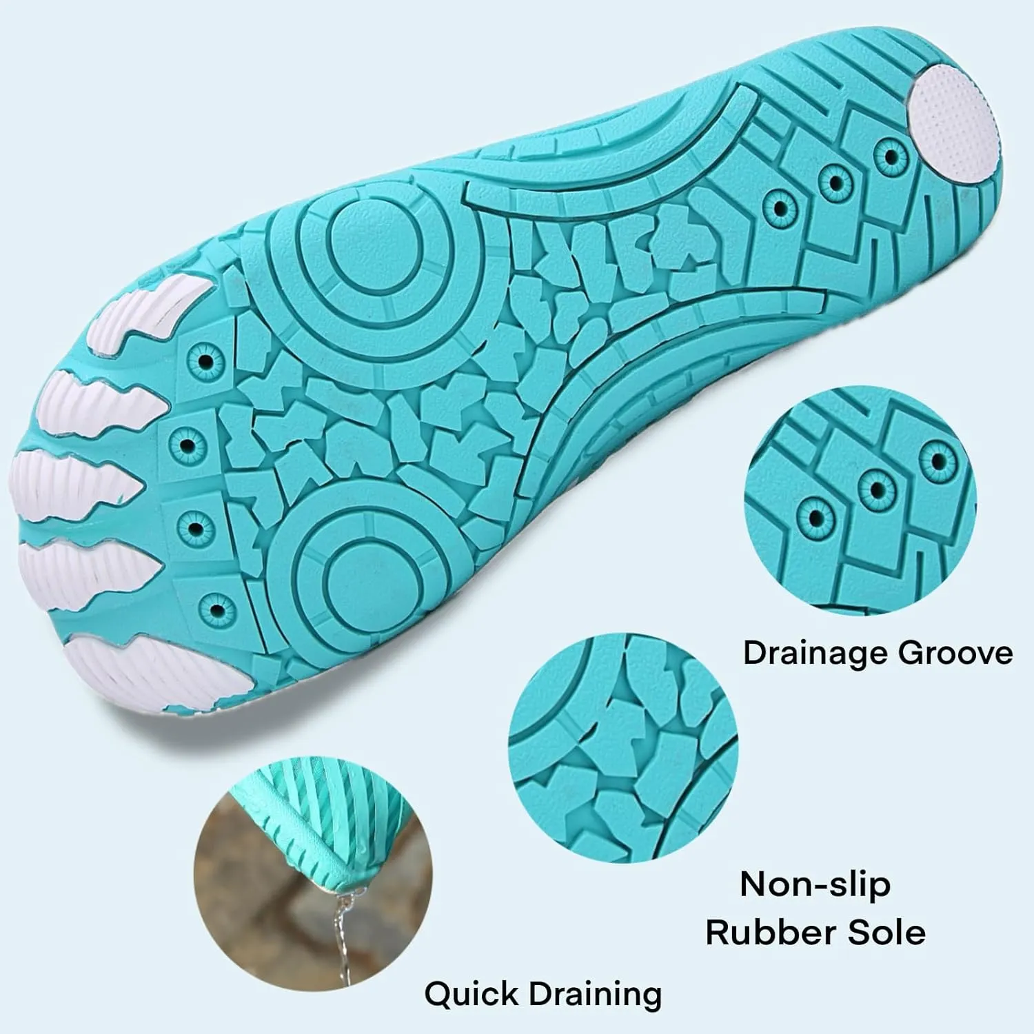 Hike Barefoot Shoes for Women Men, Water Shoes with Wide Toe Box, Non-Slip & Quick Dry Breathable Beach Pool Aqua Swim Surf Walking Shoes