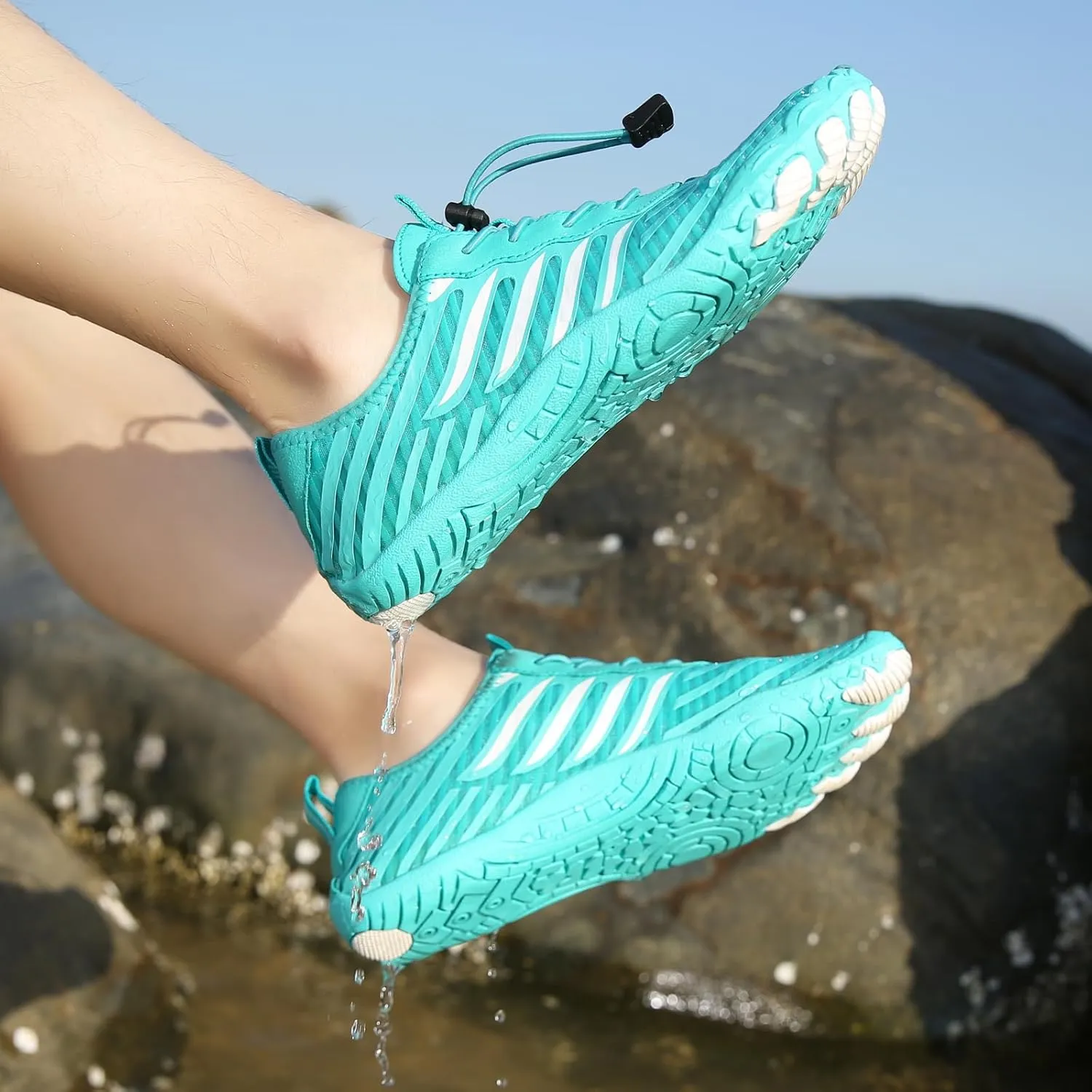 Hike Barefoot Shoes for Women Men, Water Shoes with Wide Toe Box, Non-Slip & Quick Dry Breathable Beach Pool Aqua Swim Surf Walking Shoes