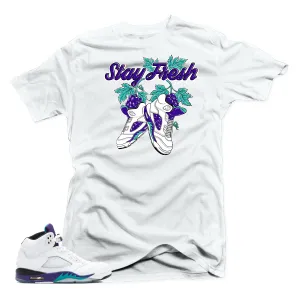 Jordan 5 Grape Fresh Prince. Fresh White Tee
