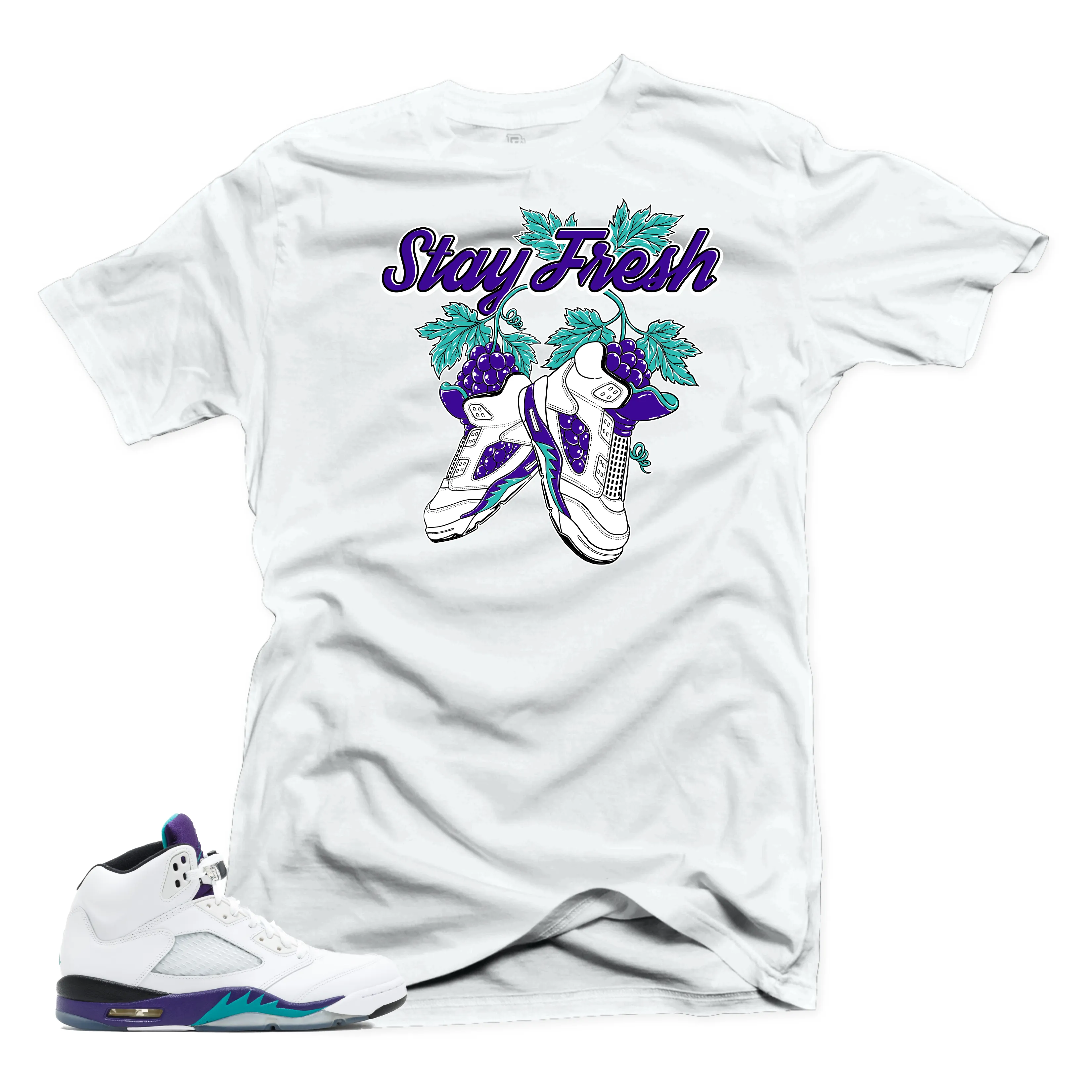 Jordan 5 Grape Fresh Prince. Fresh White Tee