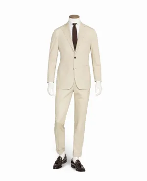 Larusmiani Cotton stretch Fine Gabardine Off White