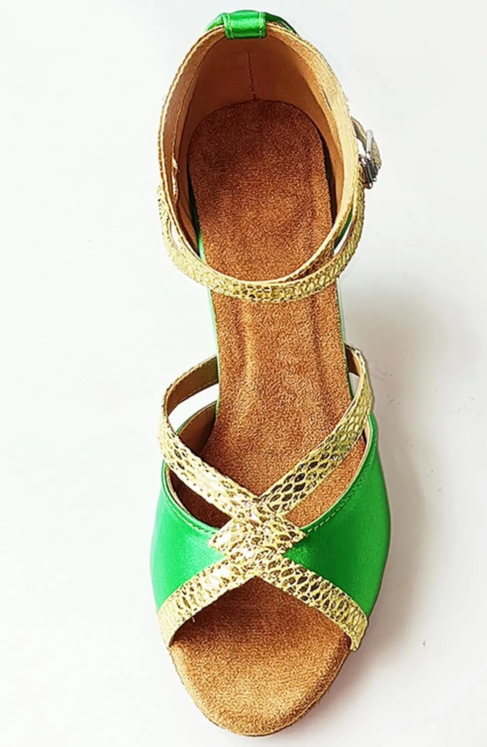 Latin Dance Heels for Women Ankle Strap Ballroom Dancing Shoes Wedding Party Sandals X016A