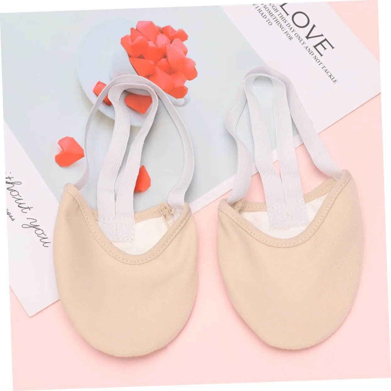 LIFKOME Ballet Shoes Half Sole Cover Sheepskin Foot Muffs Lightweight Dancing Shoes Protector Anti-Slip Breathable Comfortable for Yoga Folk Modern Ballroom Jazz Ballet