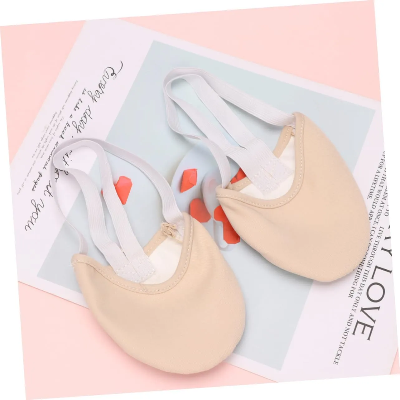 LIFKOME Ballet Shoes Half Sole Cover Sheepskin Foot Muffs Lightweight Dancing Shoes Protector Anti-Slip Breathable Comfortable for Yoga Folk Modern Ballroom Jazz Ballet