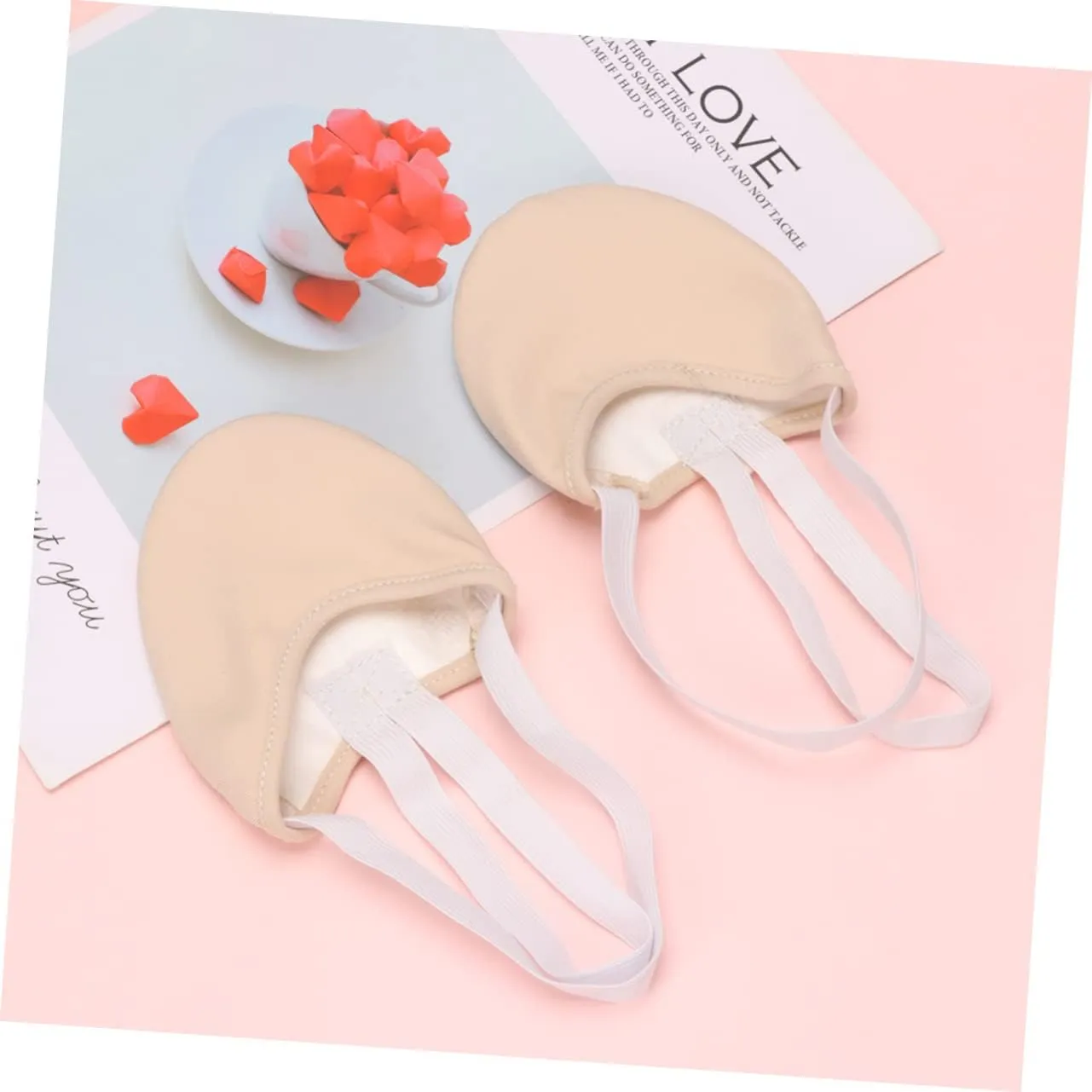 LIFKOME Ballet Shoes Half Sole Cover Sheepskin Foot Muffs Lightweight Dancing Shoes Protector Anti-Slip Breathable Comfortable for Yoga Folk Modern Ballroom Jazz Ballet