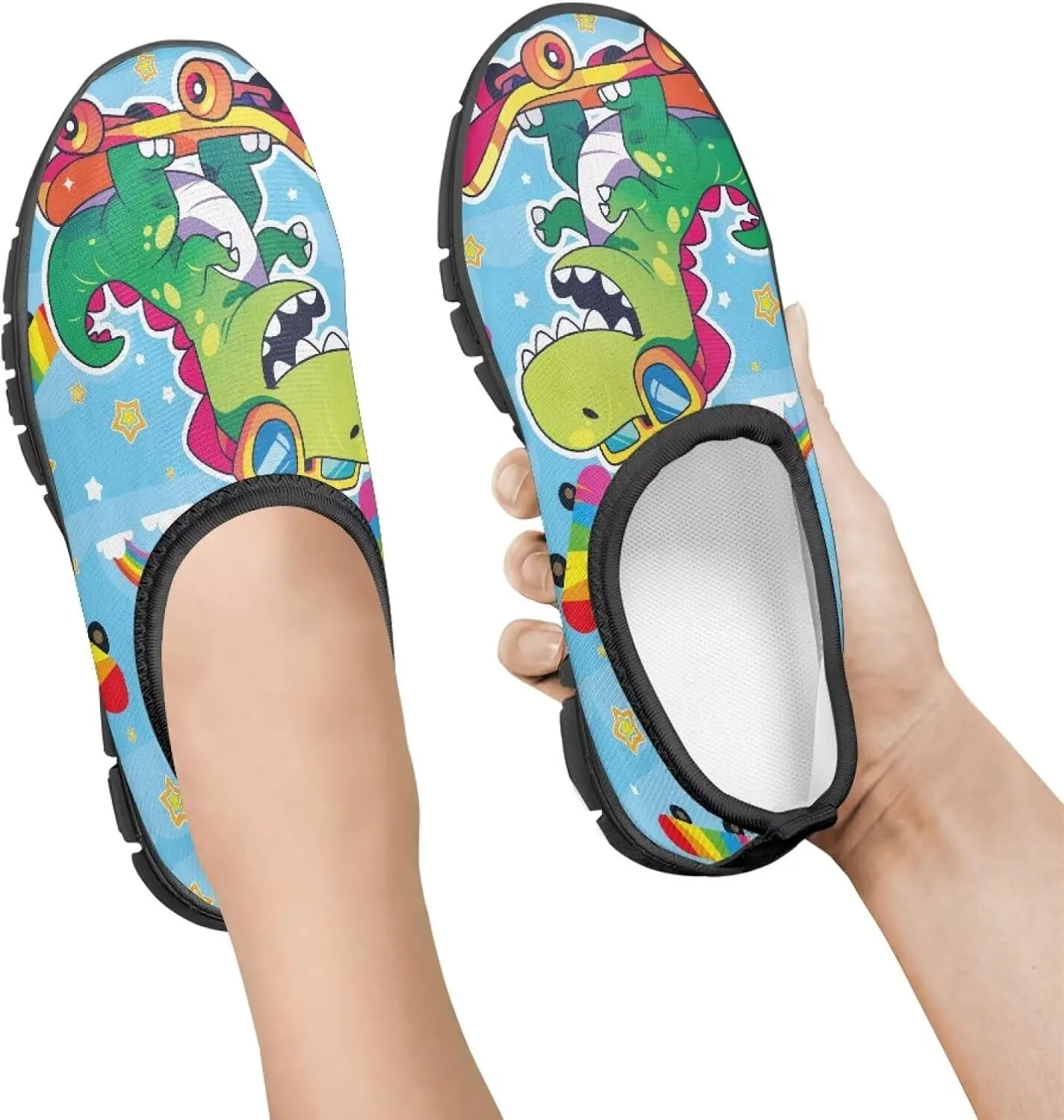 Litter Kids Slip-On Walking Sneakers Cozy Tennis Running Shoes Casual Breathable Sneaker Travel Exercise Lightweight Shoes Non-Slip Workout Shoes US Size 11-15