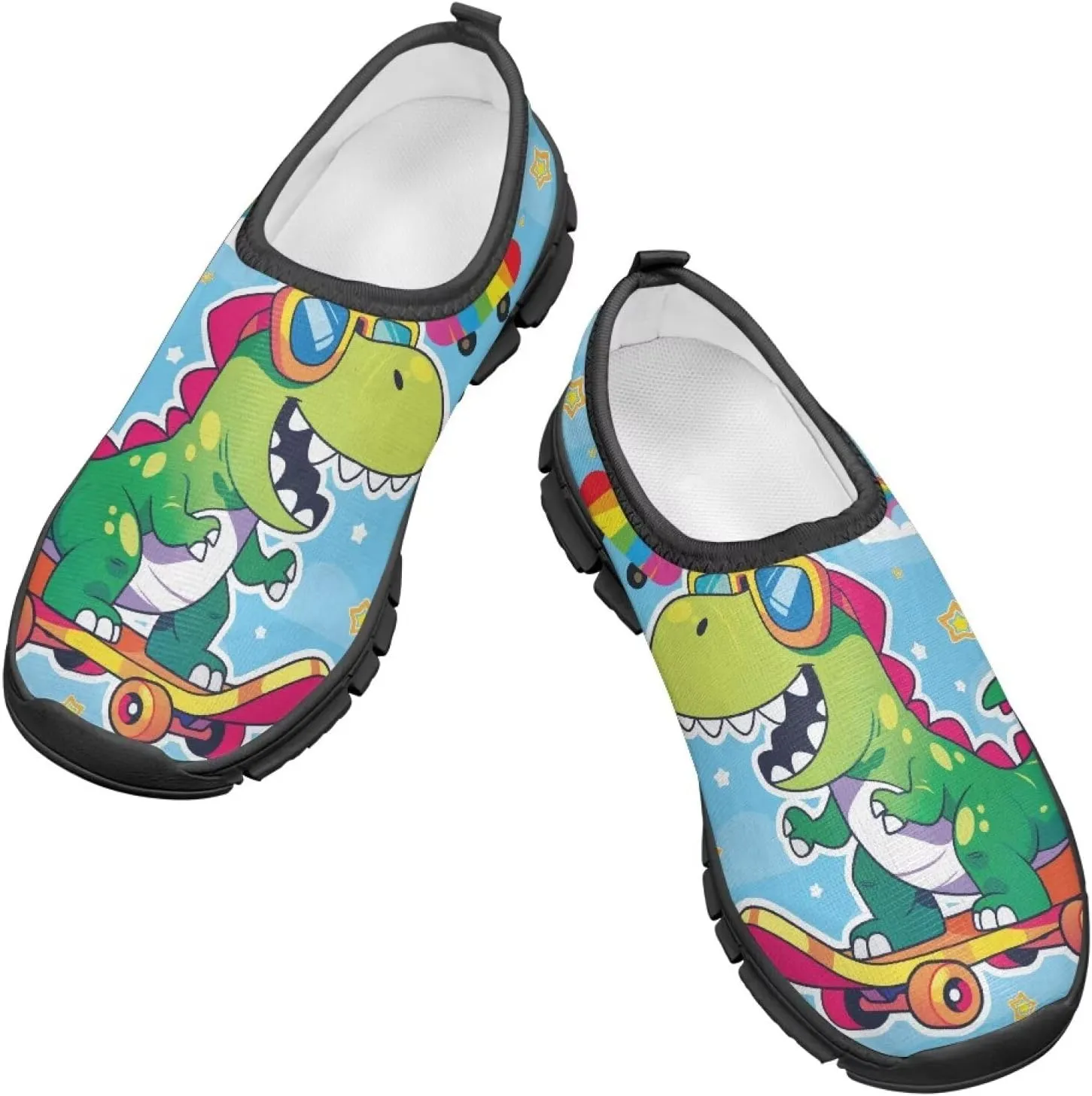Litter Kids Slip-On Walking Sneakers Cozy Tennis Running Shoes Casual Breathable Sneaker Travel Exercise Lightweight Shoes Non-Slip Workout Shoes US Size 11-15