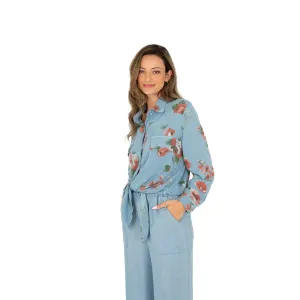 M Made in Italy  Women's Woven Shirt  Coastal Garden
