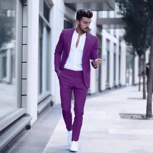 New Men's Two Piece Business Casual Suit