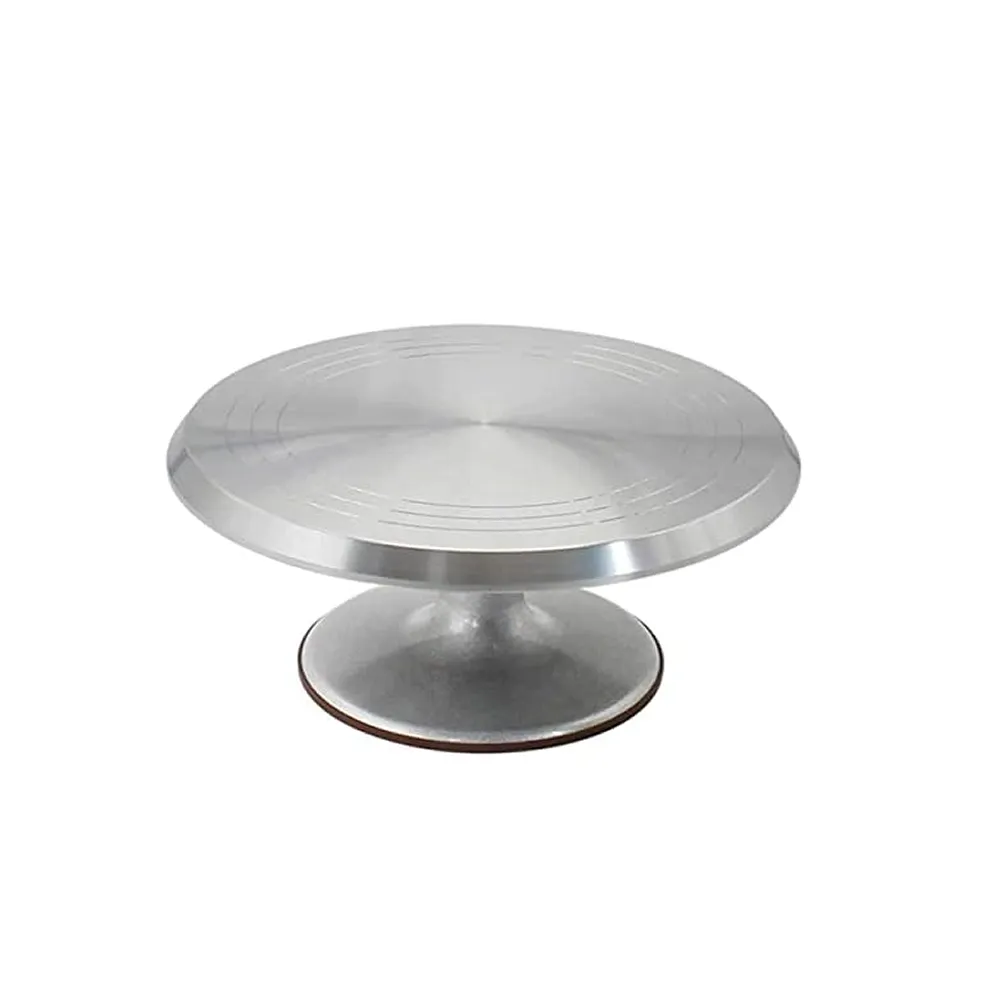 Non-Slip Base Rotating Stainless Steel Cake Decoration Stand