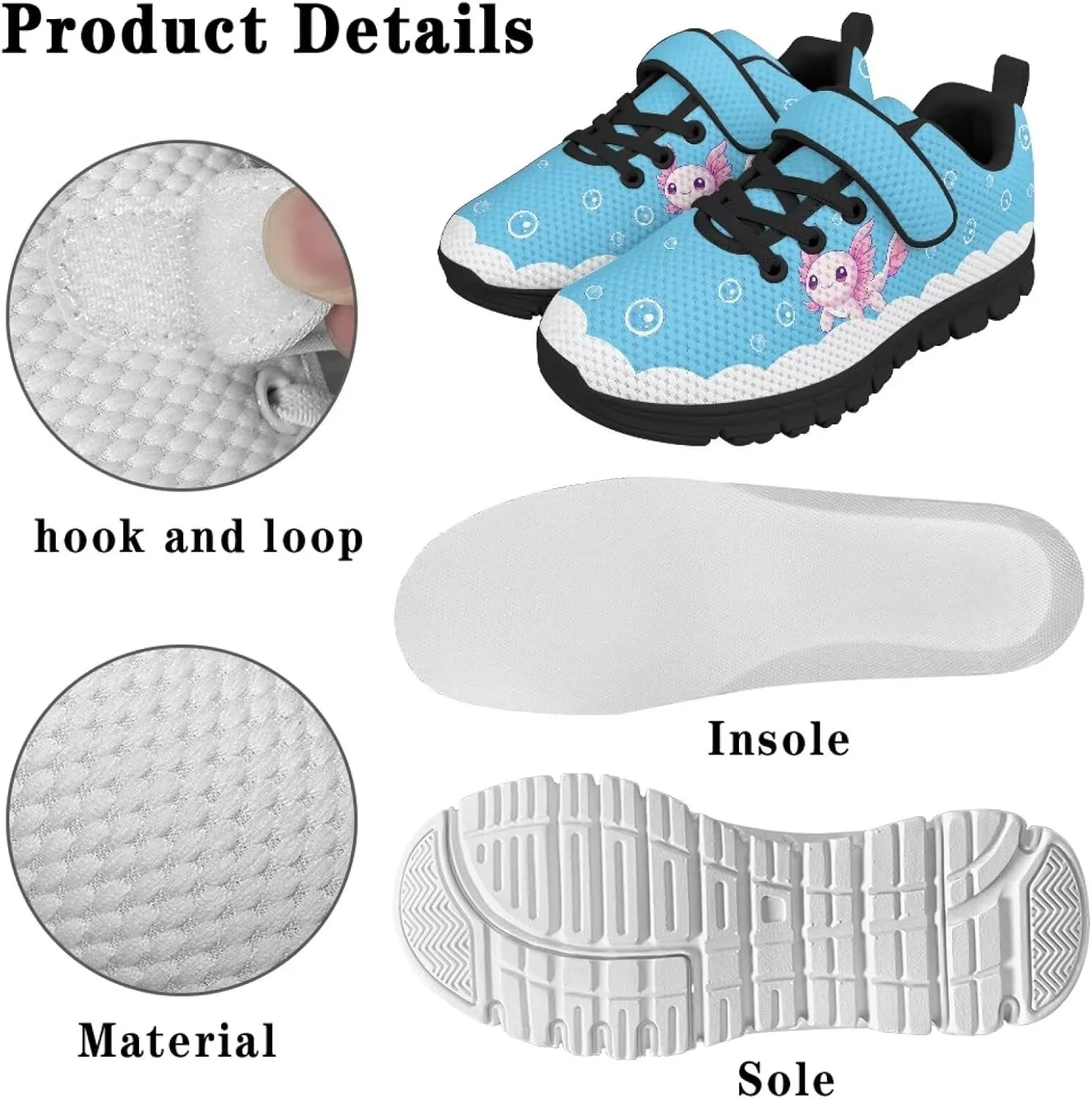 Print Shoes for Kids Boys Cute Shoes for Running Walking Slip On Shoes