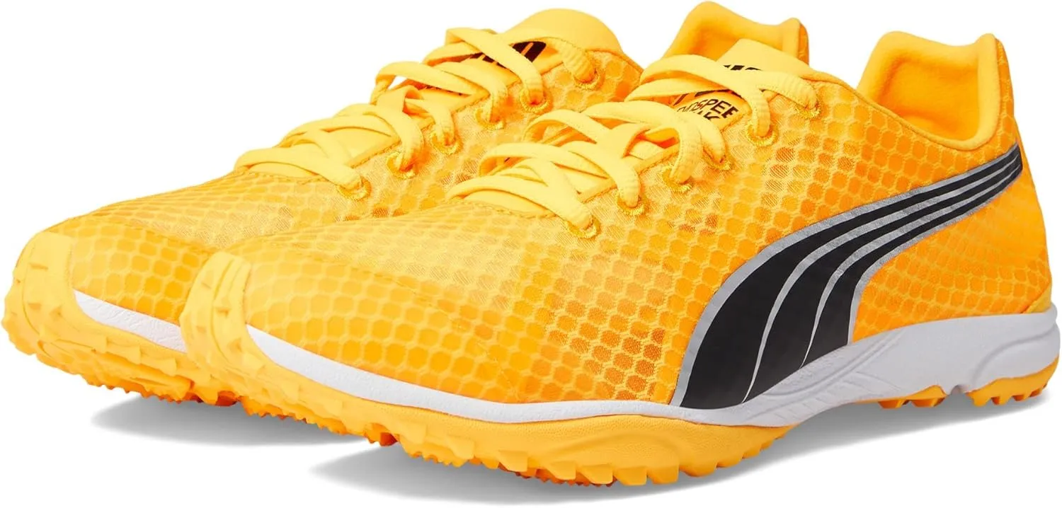 PUMA Men's EVOSPEED HARAKA 7 Track and Field Shoe, Sun Stream-Sunset Glow-Puma Black, 13
