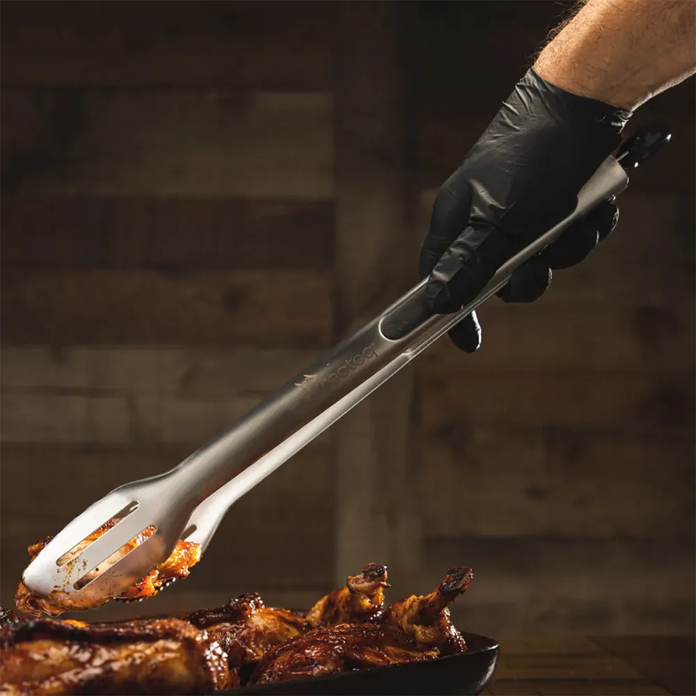 Recteq Tongs 304 Stainless Steel Serrated Tips Anti Slip Rubber Grip AC-RTTNGS