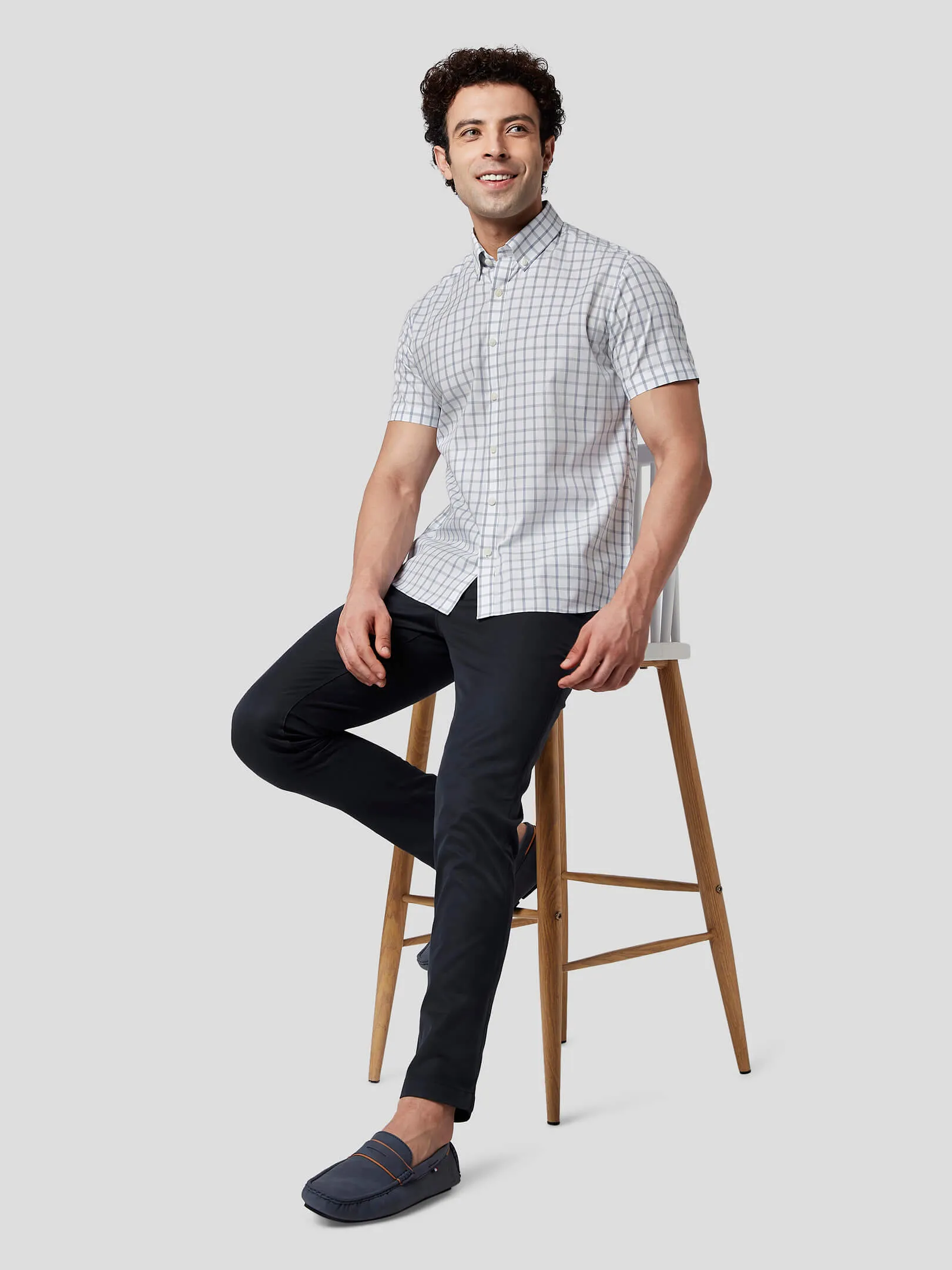 Resonance Short Sleeve Untuck Check Shirt