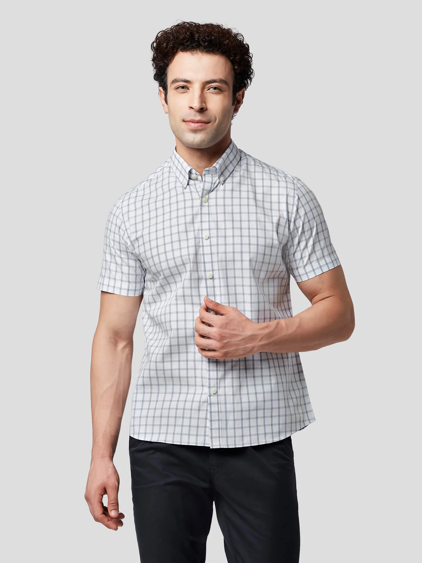 Resonance Short Sleeve Untuck Check Shirt