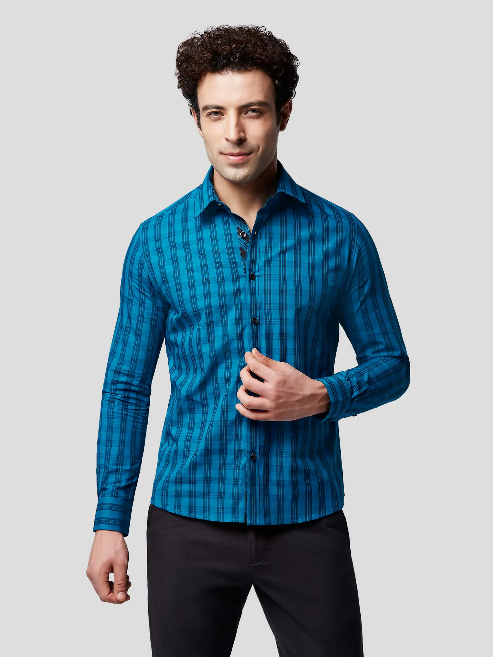 Reverberance Untuck Check Shirt