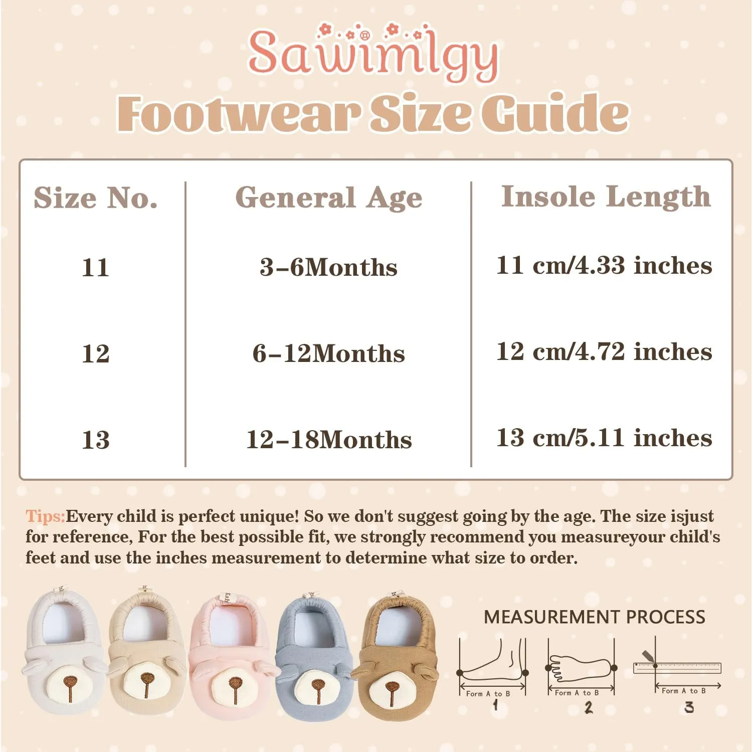 Sawimlgy Newborn Infant Baby Boys Girls Cute Cartoon Slipper Soft Non Skid Sole Slip On House Animal Indoor Sock Shoes Crib Moccasins for New Walkers