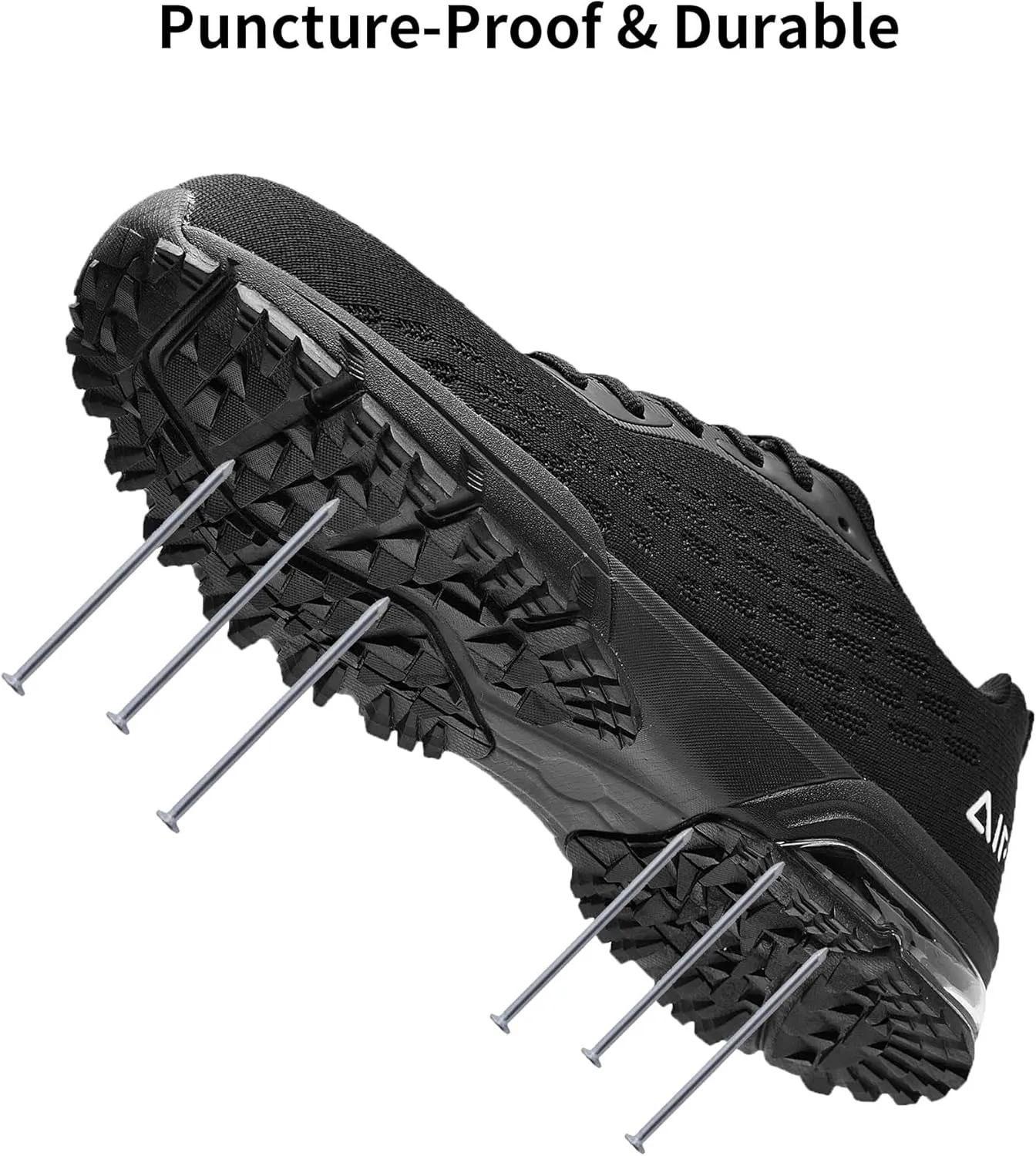 Steel Toe Shoes for Men No Slip Work Boots Mens Steel Toe Shoe Safety Sneakers Puncture Proof Tennis Lightweight Comfortable Air Cushion Construction Footwear US 7.5-13
