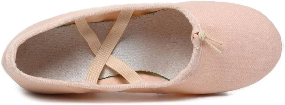 TINRYMX Women Canvas Latin Dance Shoes Ballroom Character Teacher Shoes