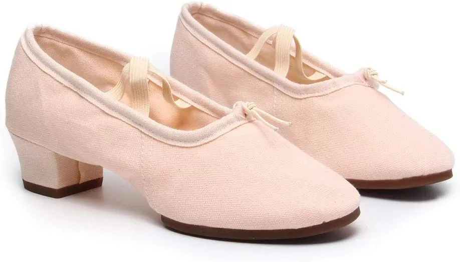 TINRYMX Women Latin Dance Shoes Ballroom Canvas Dance Shoes with Rubber Sole