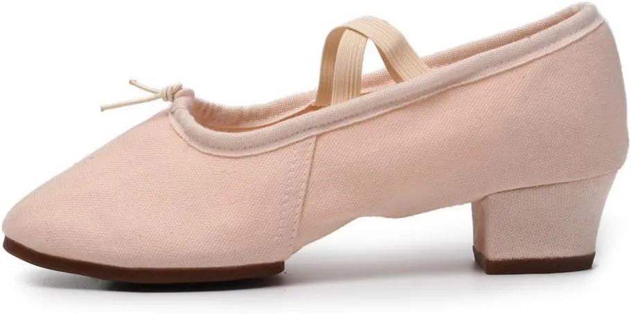 TINRYMX Women Latin Dance Shoes Ballroom Canvas Dance Shoes with Rubber Sole