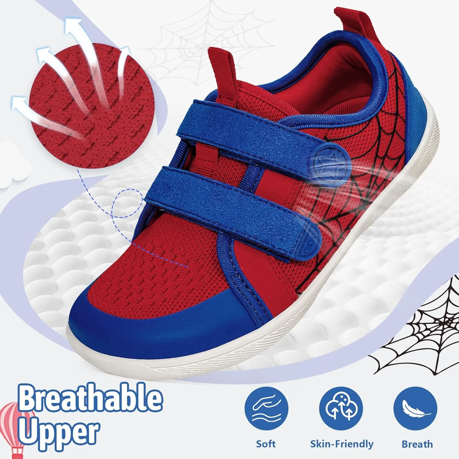 Toddler Shoes Boys Girls Kids Wide Toe Box Barefoot Shoes Breathable Zero Drop Non-Slip Sneakers for Toddler/Little Kid/Big Kid