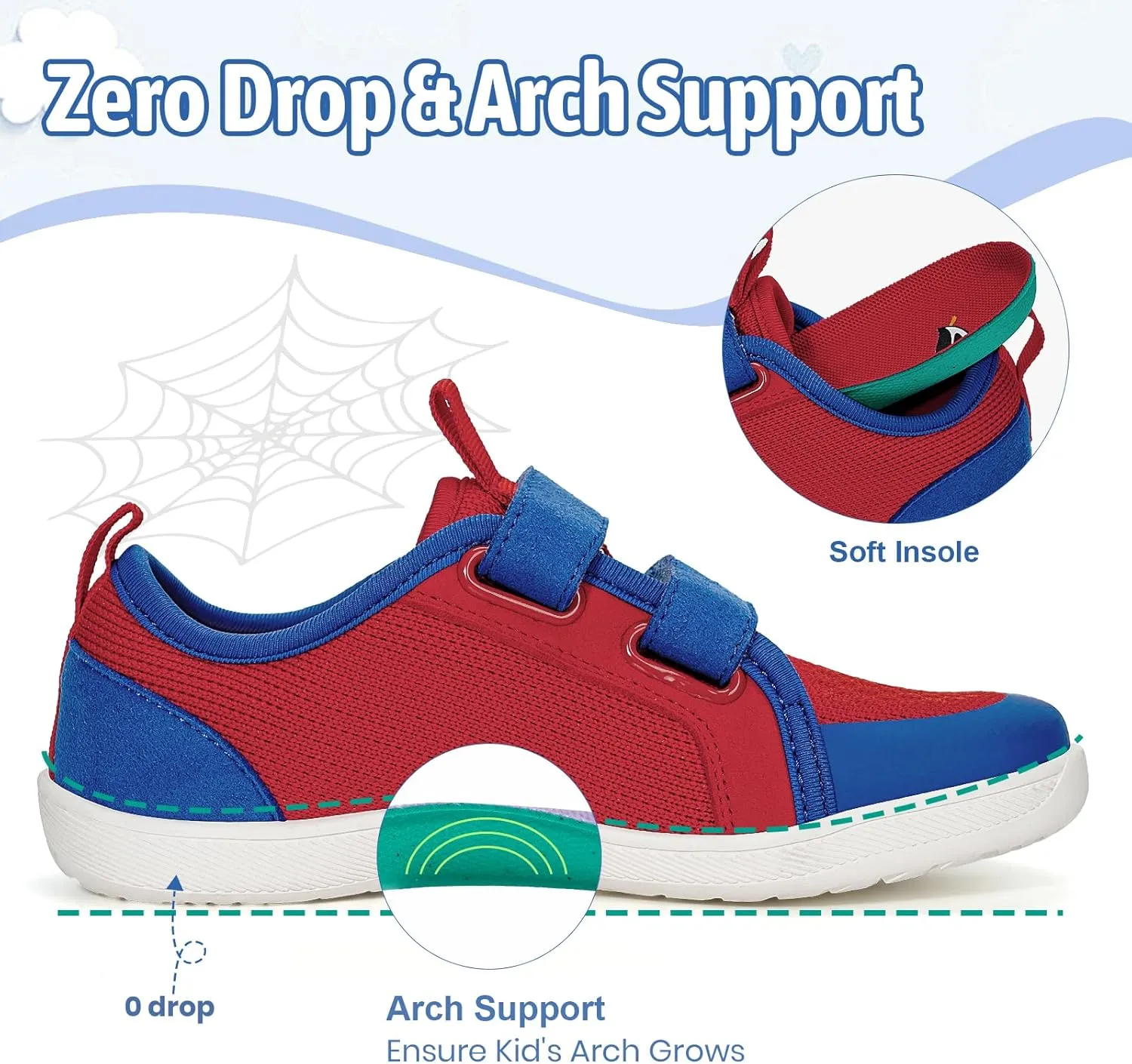 Toddler Shoes Boys Girls Kids Wide Toe Box Barefoot Shoes Breathable Zero Drop Non-Slip Sneakers for Toddler/Little Kid/Big Kid