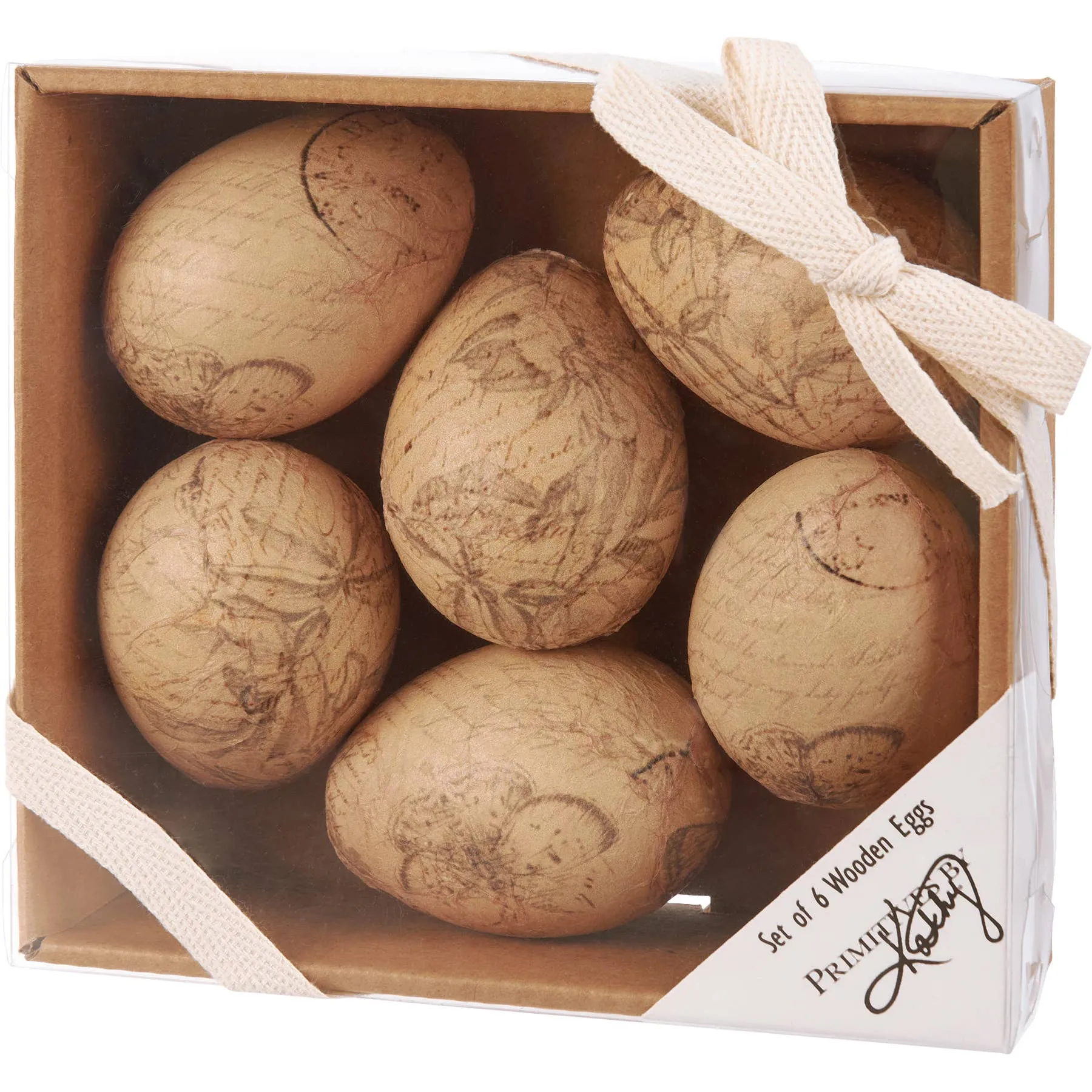 Vintage Paper Wooden Eggs