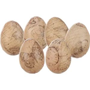 Vintage Paper Wooden Eggs
