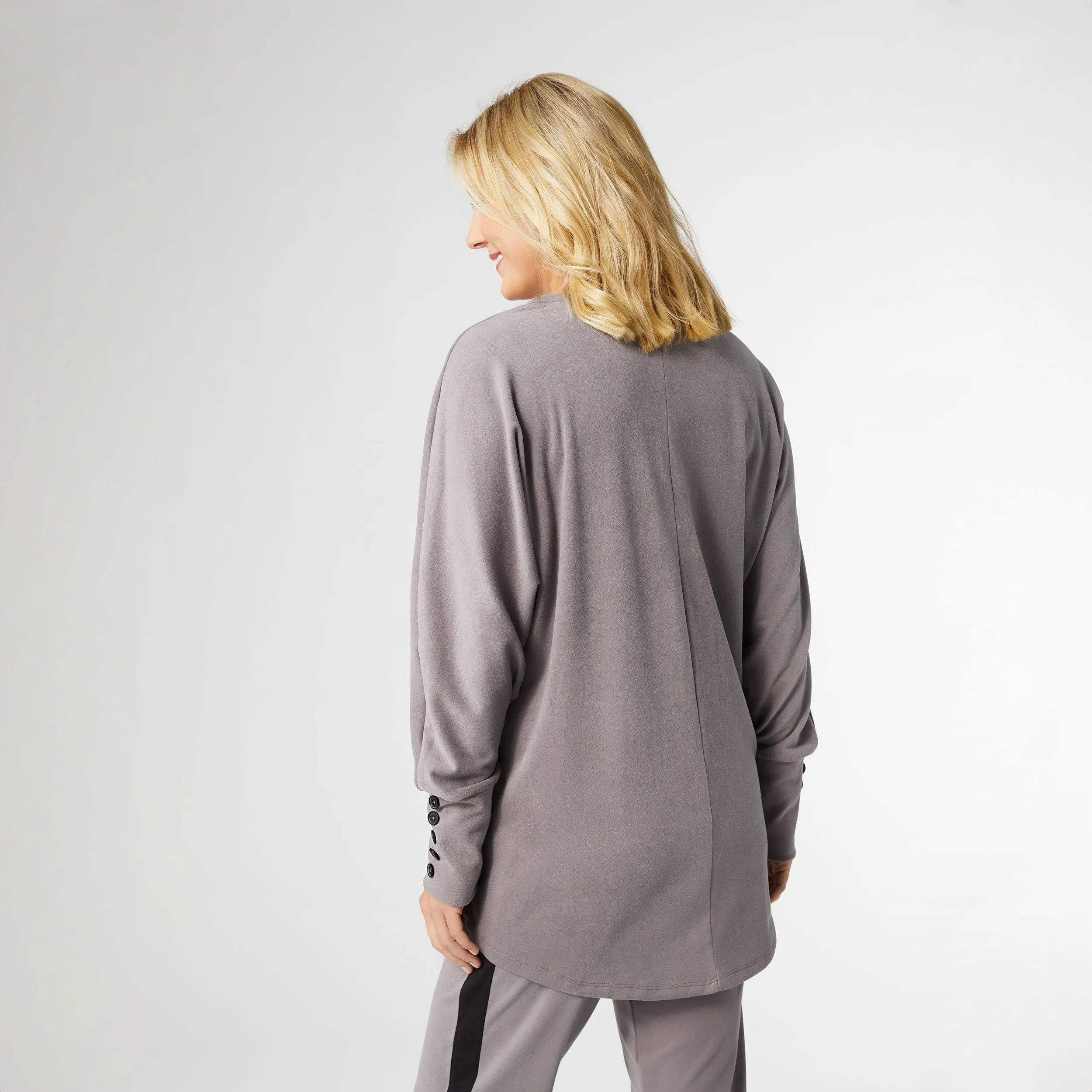 Weekend Brushed Double Pocket with Wrist Buttons - Grey - Final Sale