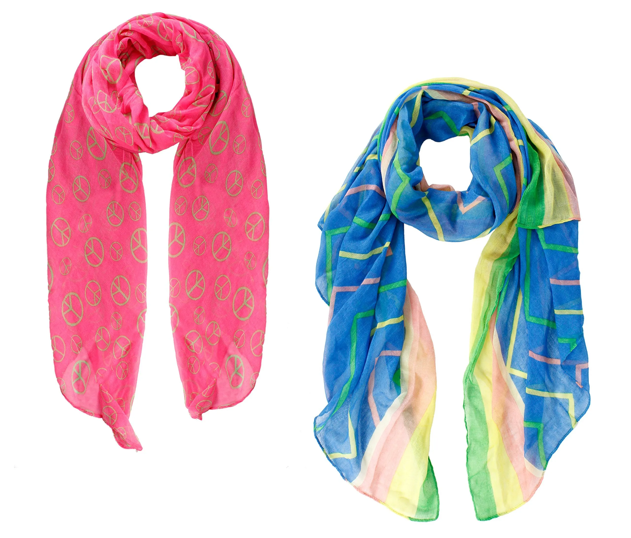Womens Abstract Desgin Scarves Value Pack of 2
