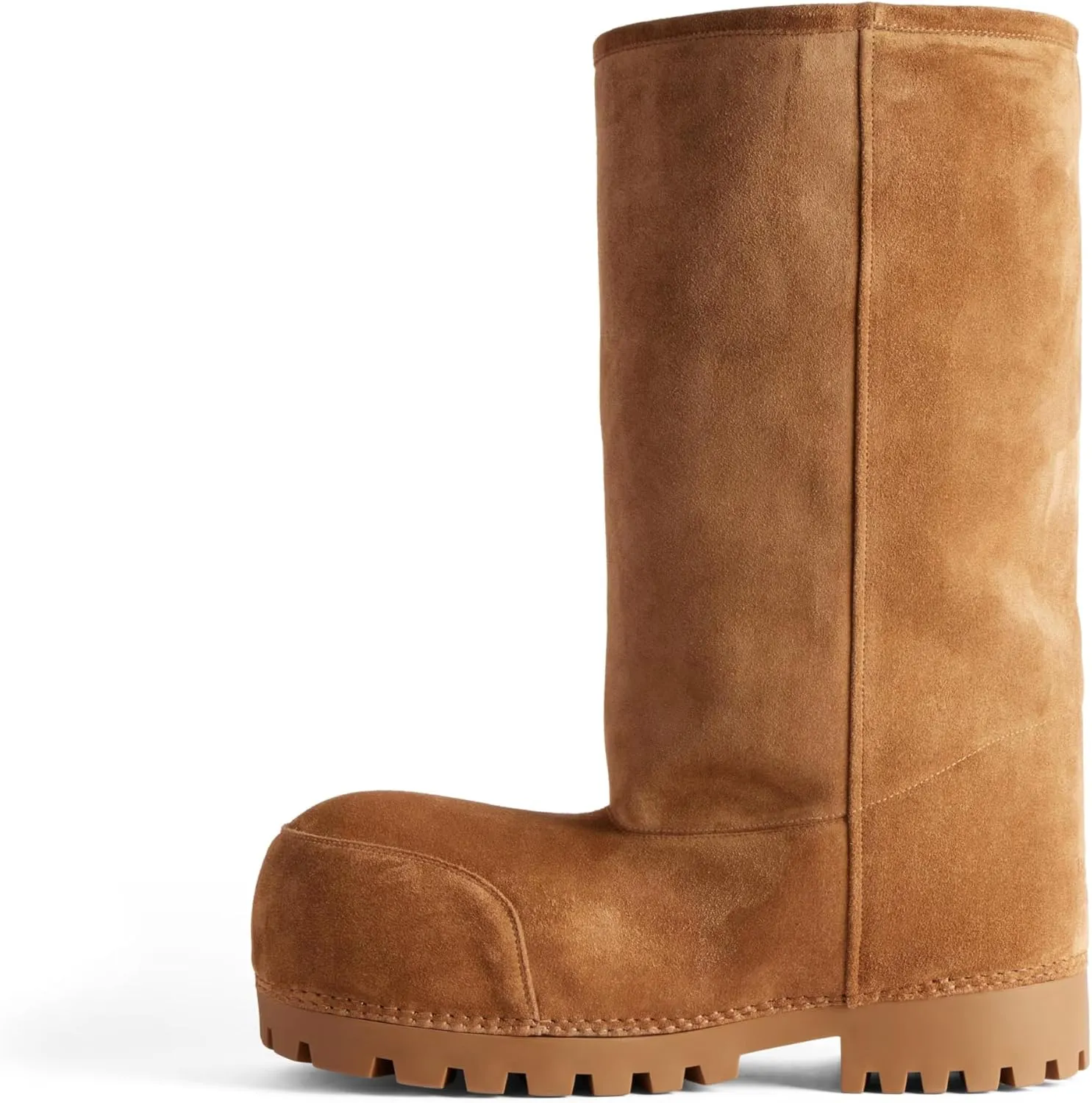 Women's Platform Snow Boots Suede Fur Hippy Mid Calf Winter Boots Classic Slip On Comfortable High Boots Chunky Trending Shoes